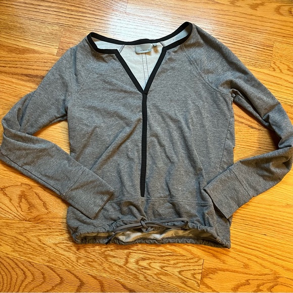 Athleta Sentry Tie pullover in dark gray size XXS - Picture 2 of 6